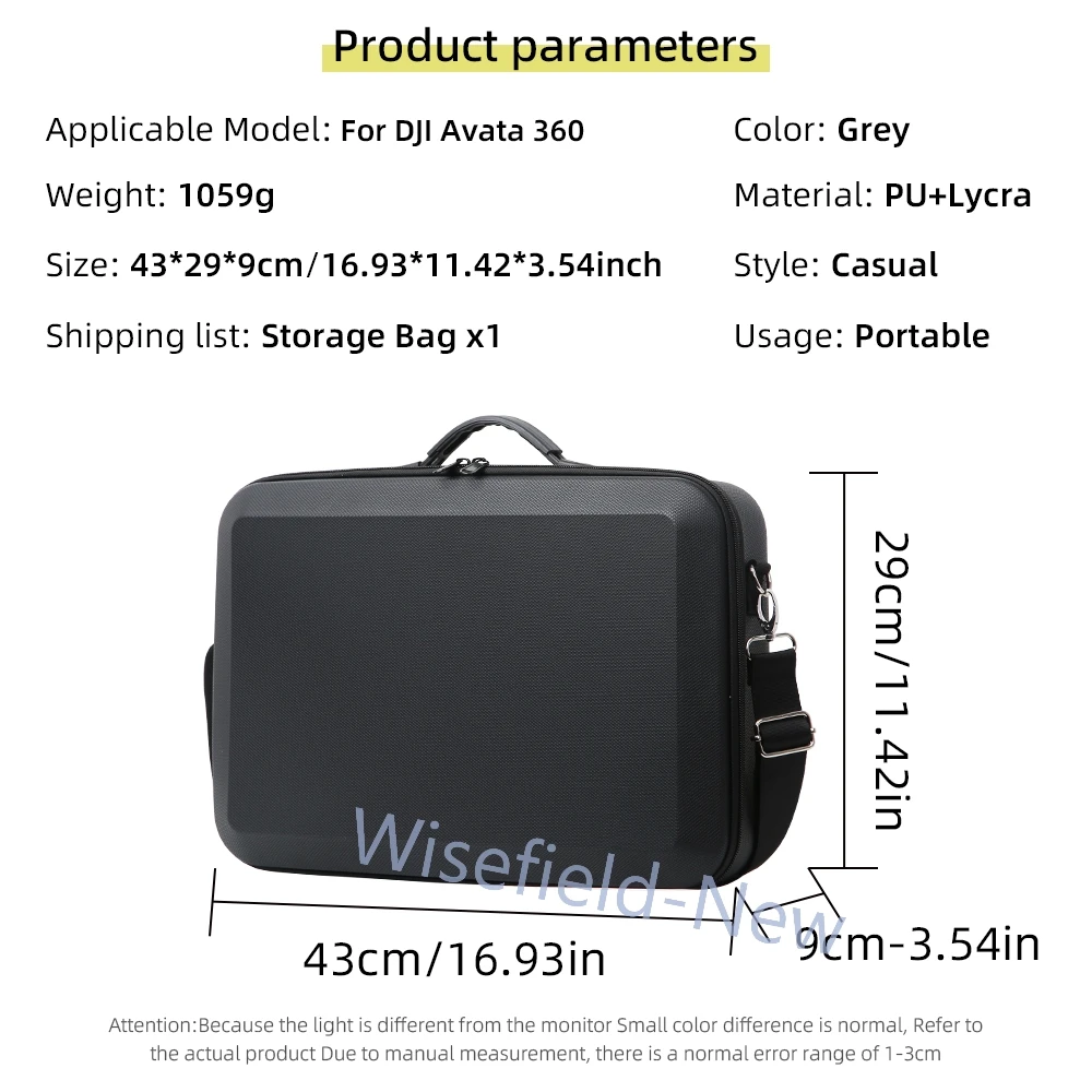DJI Avata 360용 PU 휴대용 케이스, 충격 방지 및 방진 기능