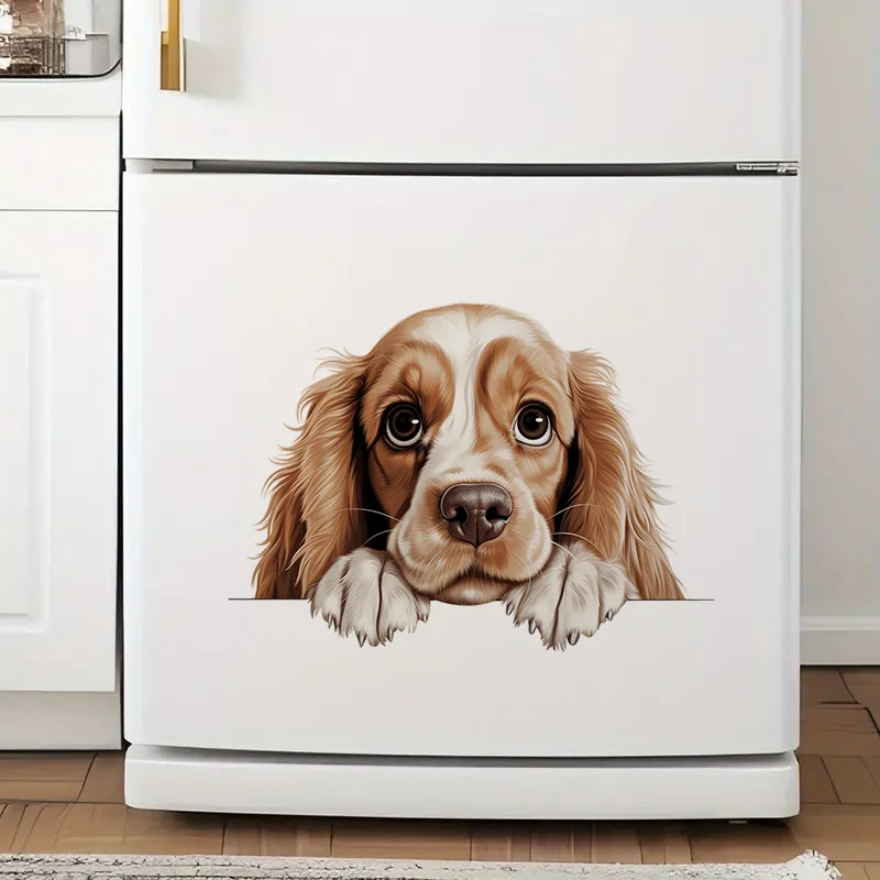 90931# American Cocker Spaniel Dog Self-Adhesive Toilet Stickers,Wall Decal Removable, Vinyl Car Sticker for Bathroom Decor