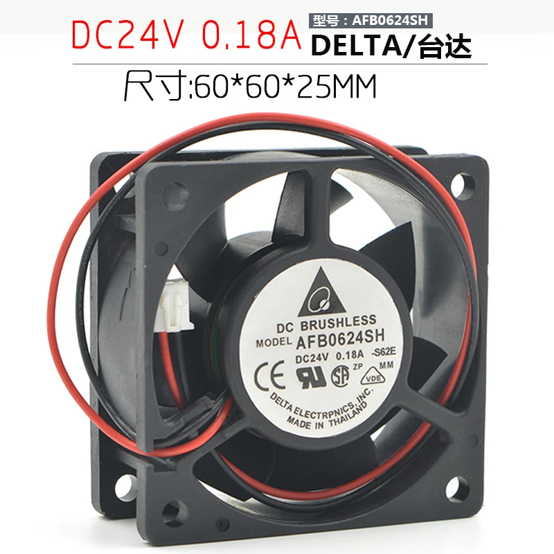 

Двухпроводной Вентилятор охлаждения сервера Delta Electronics AFB0624SH S62E DC 24 В 0,18 а 60x60x25 мм