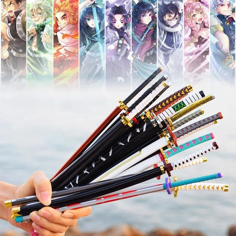 25cm Metal Katana Swords Toy Tanjirou Demon Slayer Anime Ghost Killer Cosplay Props Weapon Collection Kid Toy Gift Home Decor japanese katana