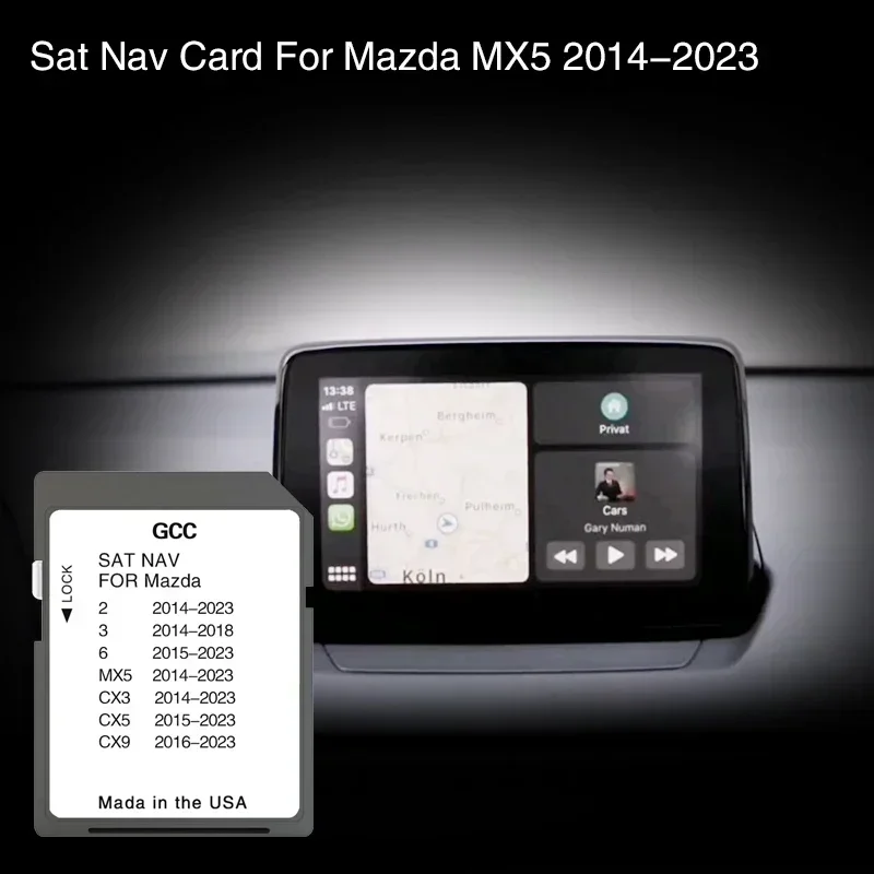 마쓰다 MX5 (2014년2023년)용 GPS SD 카드 내비게이션 커버, GCC 국..