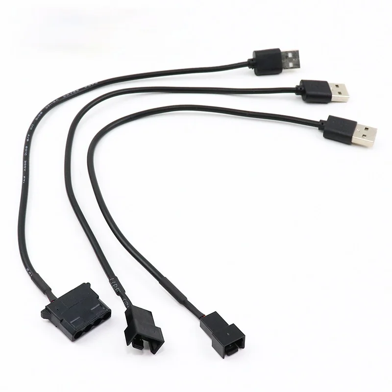 32cm Usb To 3/4pin Ide 4pin Female Fan Cable 3/4 Pin To Usb Adapter Fan Power Cable Conversion Line Connector 5v - Hardware Cables & Adapters -