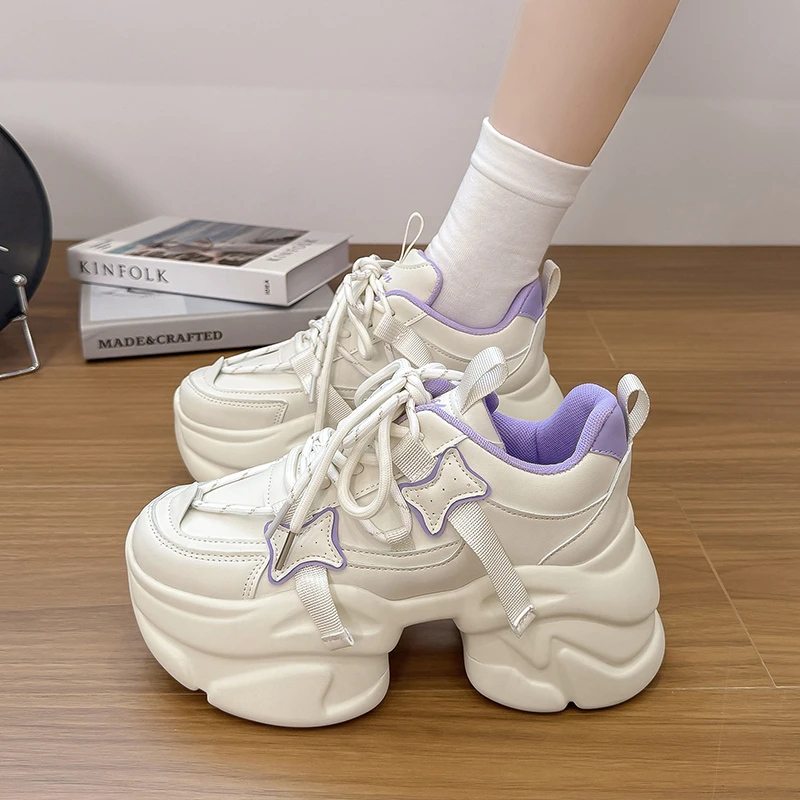 Aphixta Classic Ankle Boots Fashion Chunky Heel Woman Boots Breathable Round Toe Spring Autumn Woman Shoes Platform Lace Up Shoe