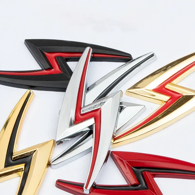 3D metal lightning styling emblem car stickers badge trunk decal for BMW Benz Nissan Dodge Jeep Lincoln Auto Accessories
