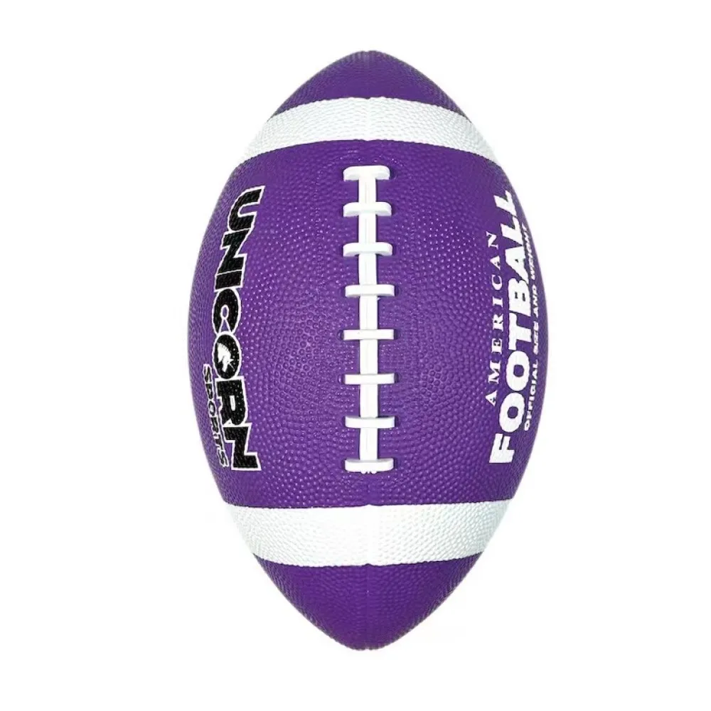 thumbnail image 1 of Balón de fútbol americano de goma, número 6, color arcoíris, 1 of 5