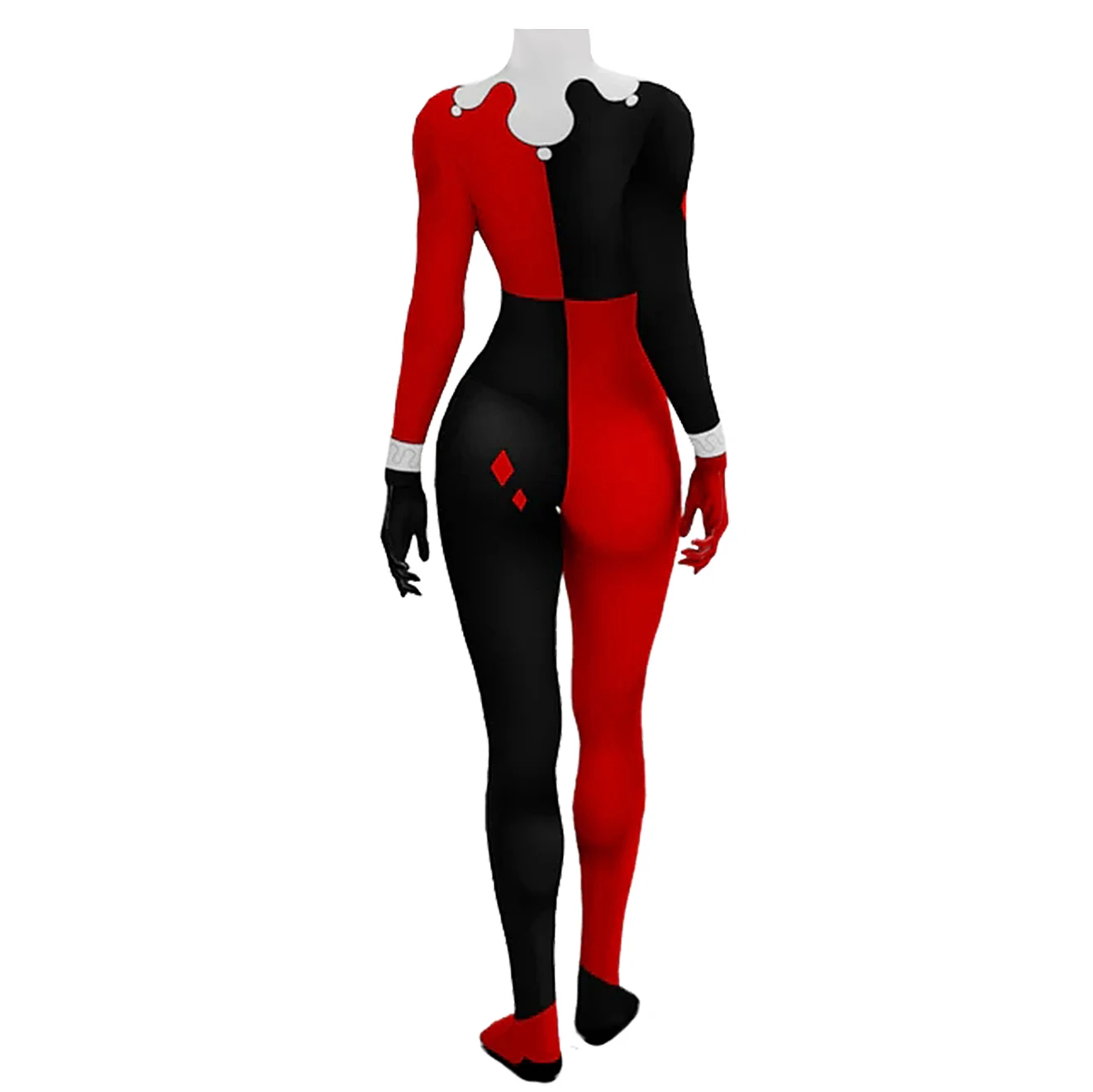DC-Inspired Harley Quinn Spandex Bodysuit Cosplay Costume for Women