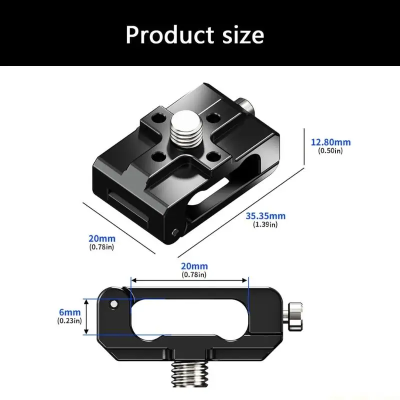 F62C 경량 DSLR 카메라 케이지 HDTV 케이블 클램프 비디오 카메라 모니터 케이블 정리용 USB 와이어 잠금 마운트 클립