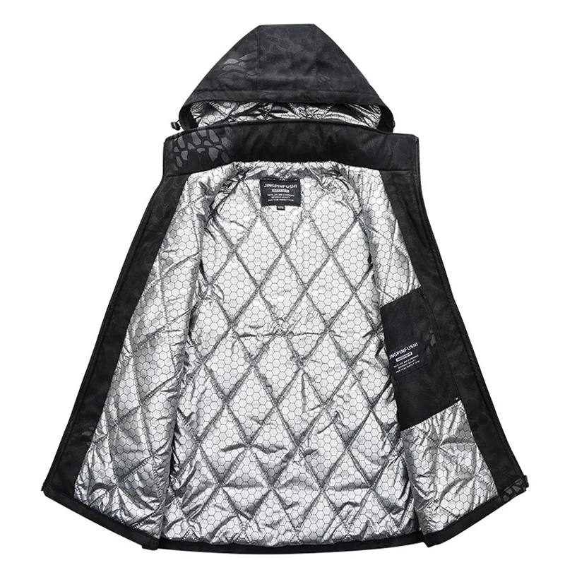 Winter Men's Warm Down Vest - Multi-Pocket Design