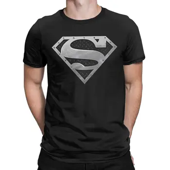 T-shirt da uomo e da donna con stampa di Superman, 100% cotone, casual, a maniche corte, girocollo, idea regalo