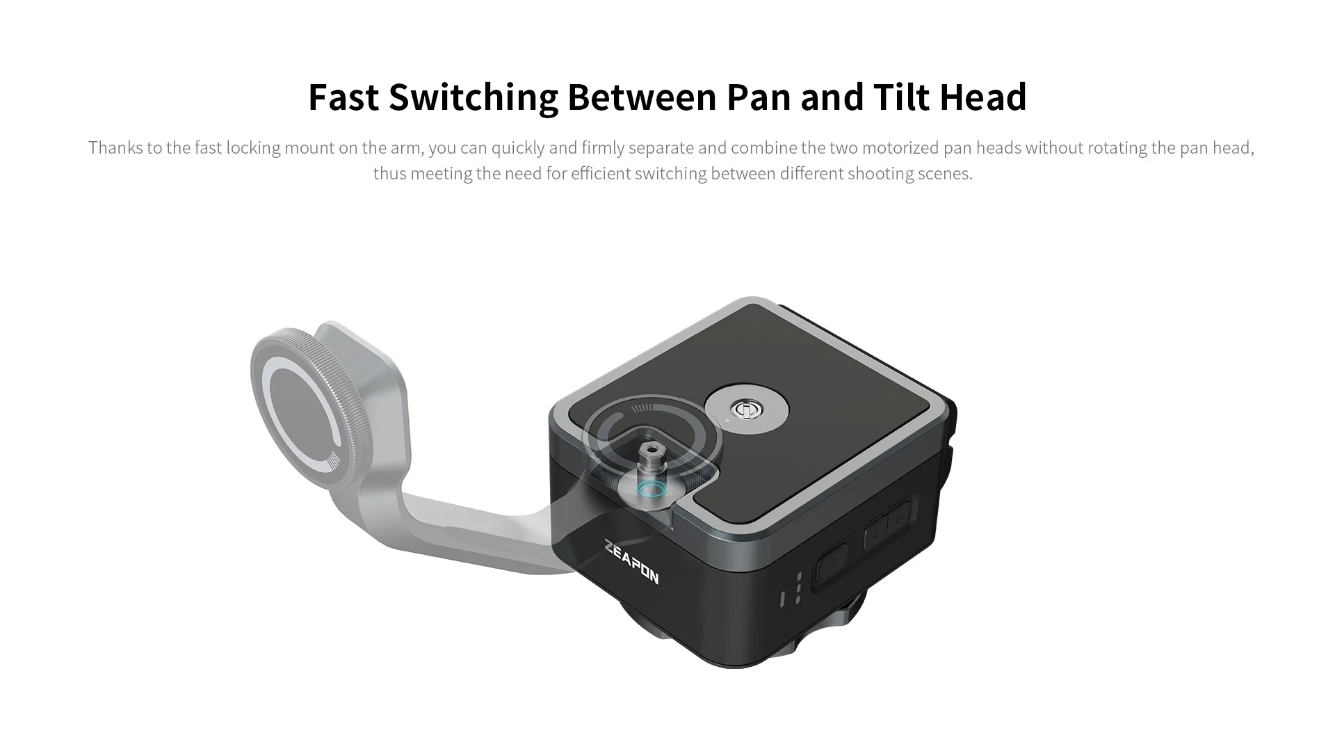 ZEAPON PS-E1 PD-E1 PONS Motorized Pan Head The Horizontal Load Up To 50 kg Single Axis Double Axis Linkage