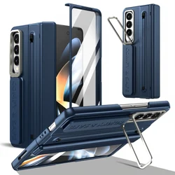 Ultimate All - in - One Phone Case with HD Film, Lens Holder, and Pen for Galaxy Z Fold 8 Ultra (Blue)