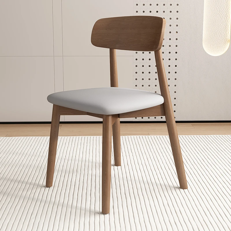

Nordic Modern Dining Chair Wooden Minimalist Leather Wood Dining Chairs Luxury Occasional Cadeiras De Jantar Home Furniture