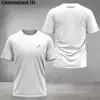 New Men Fitness Short Sleeve Men's Solid Color Printed Tennis Clothing Breathable Head Badminton Sports Clothing Golf Clothing 3