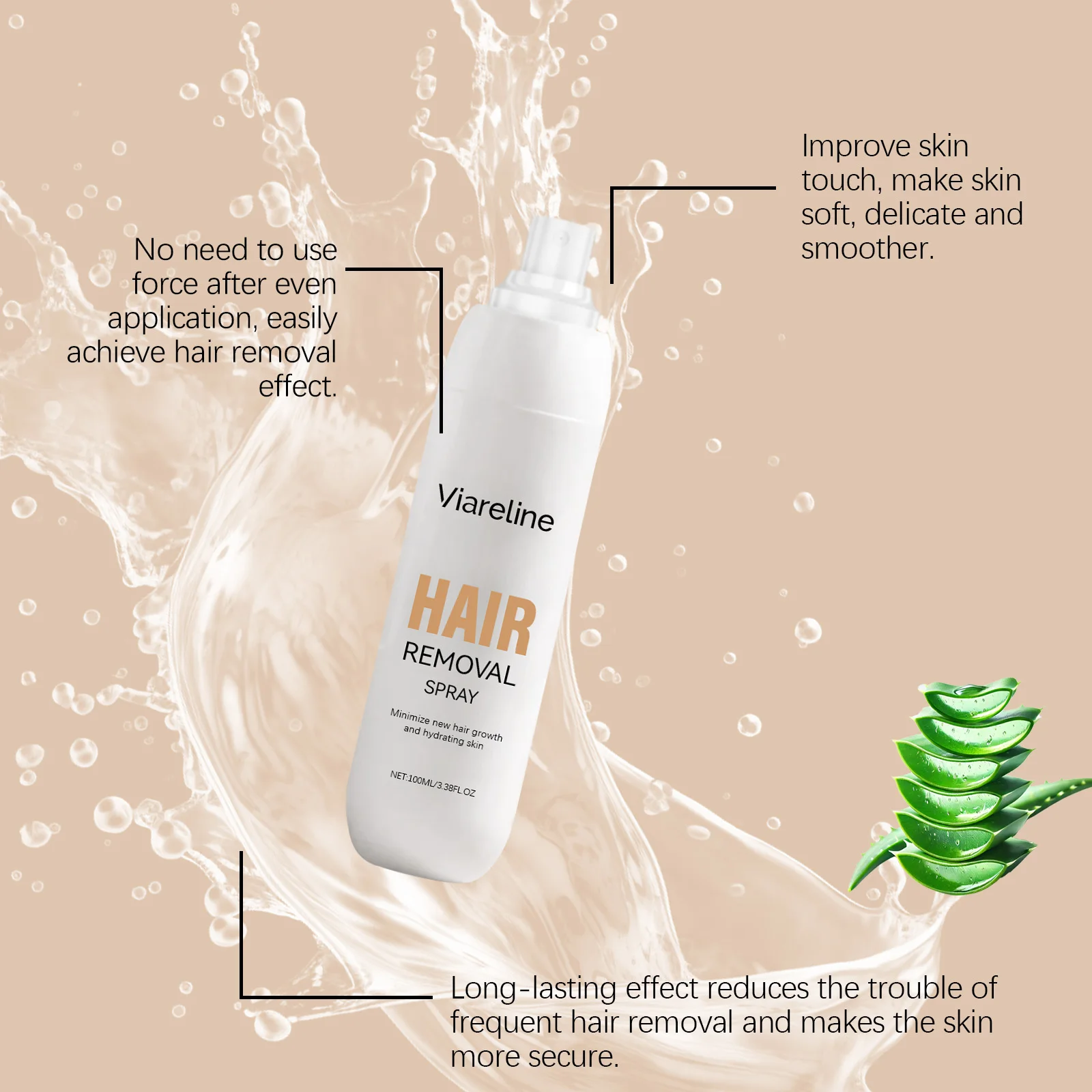 Gentle Hair Removal Spray For Body And Skin Cleansing Summer Use_voghion.com