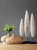 Modern Line Stripe Resin Vase Flower Arrangement Dried Flower Imitation Wood Vase Bookcase Desktop Decoration Crafts Furnishings 2
