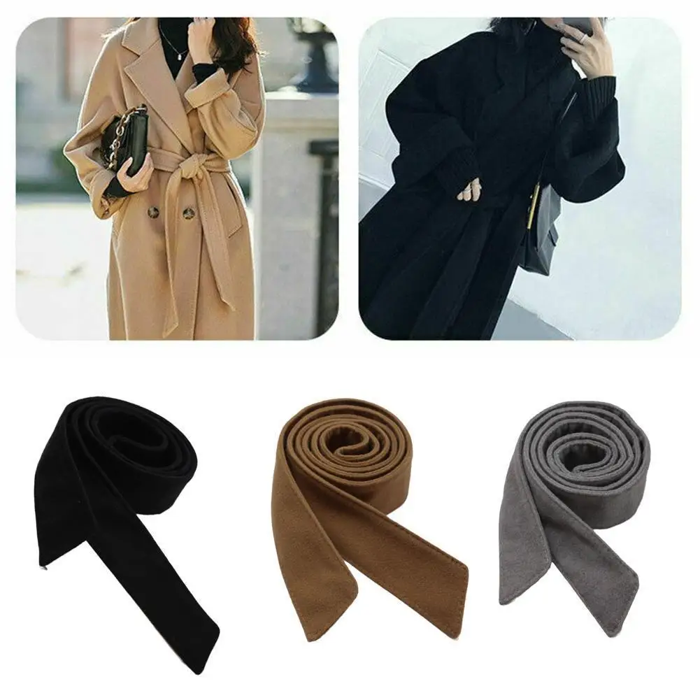 

Поясной ремень для женщин, шерстяное пальто, пояс с начесом, плюшевое украшение, регулируемая длина, пальто, корсет, двусторонние поясные ремни