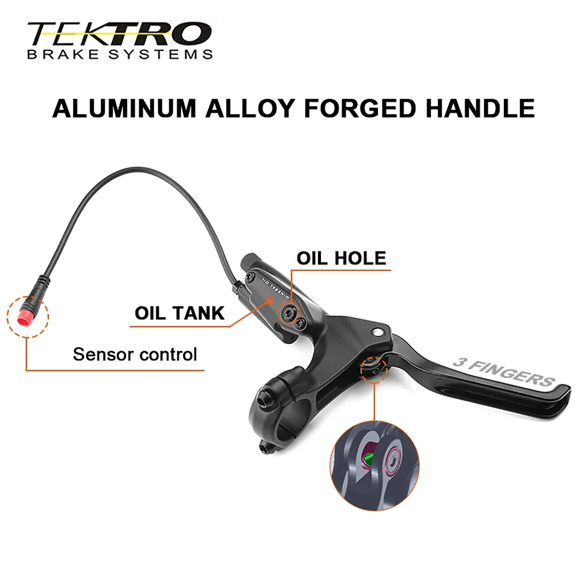 Tektro-frenos hidráulicos E3520/E350 para bicicleta eléctrica