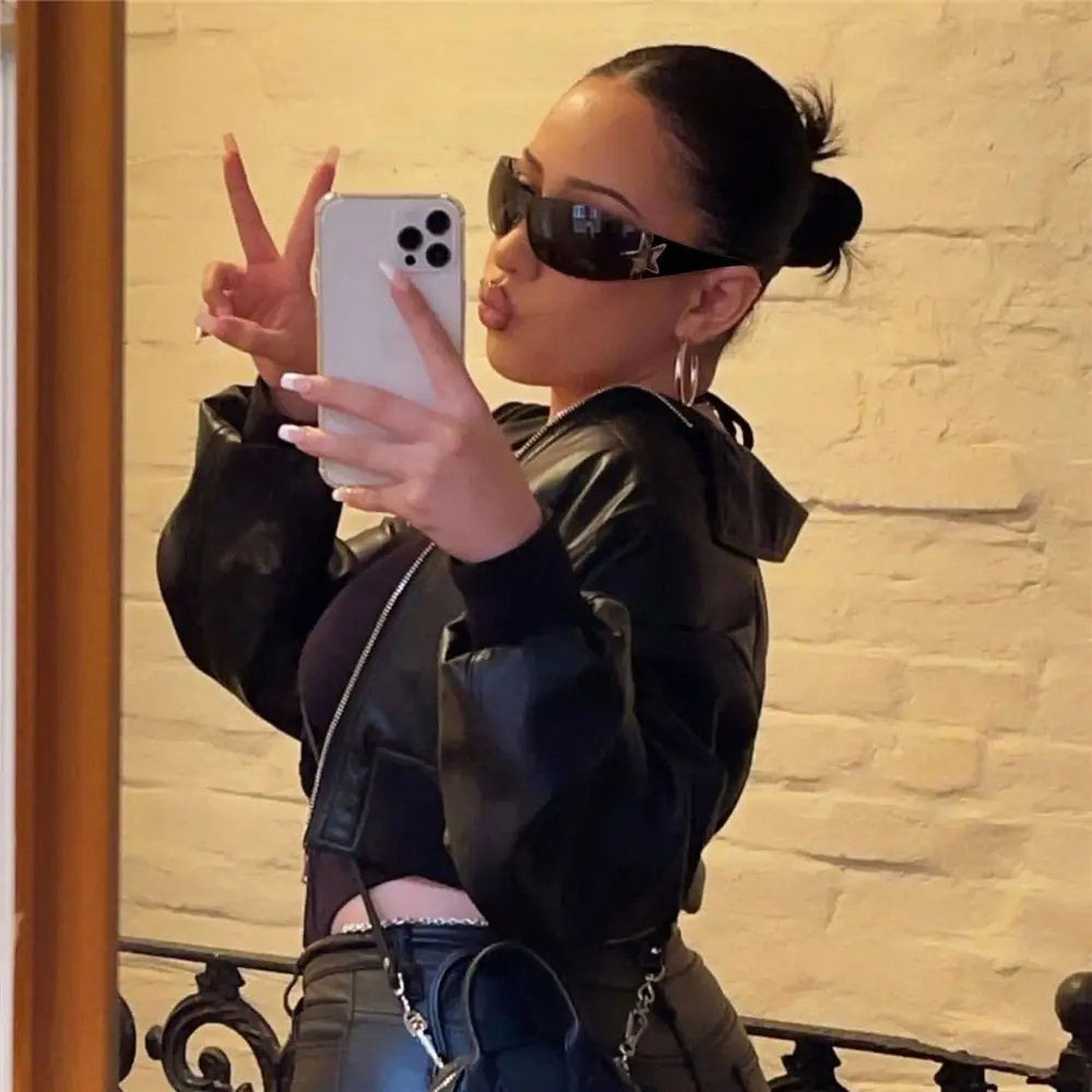 New Y2K Rimless Punk Sunglasses Goggle Women Men Luxury Brand Wrap