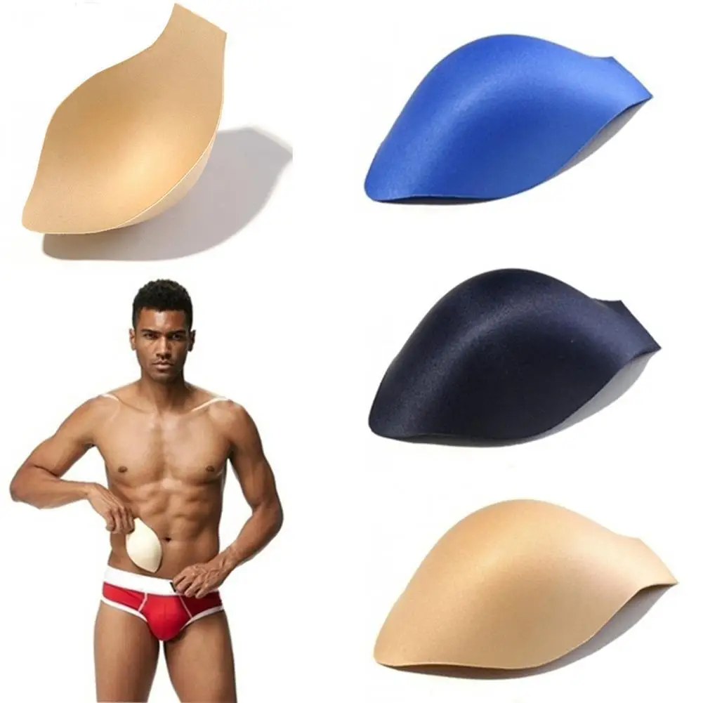 1PCS Men Swimming Trunks Underwear Briefs Sponge Protective Pad Swimsuit Enlarge Penis Pouch Pad Inside Front Protection