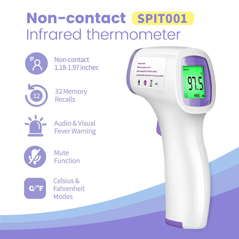 Forehead Digital Thermometer Non Contact Infrared Medical Thermometer Body Temperature Fever Measure Tool For Baby Adults