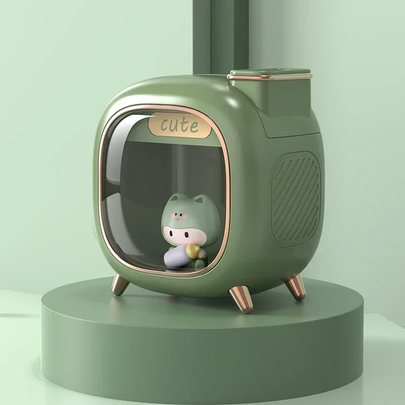 Desktop Humidifier With Colorful Ambient Light Cute Pet Aroma Diffuser for Home Aromatherapy Humidifiers Diffusers Bedroom