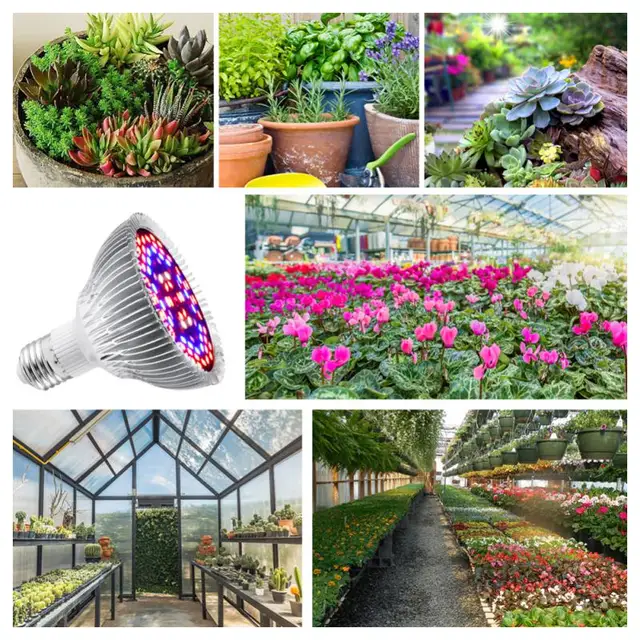 Teljes Spektrumú Led Növény Növekedési Fény Hidroponikus E27 Izzó Spektrum Ultraibolya Könnyű Virágnövekedési - Image 6