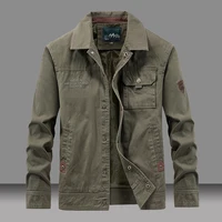 Spring Autumn Men's Cotton Jackets Trendy Men's Fashion Outerwear Windbreaker Coats Men Turn-Down Collar Tactical Jackets 5XL 1