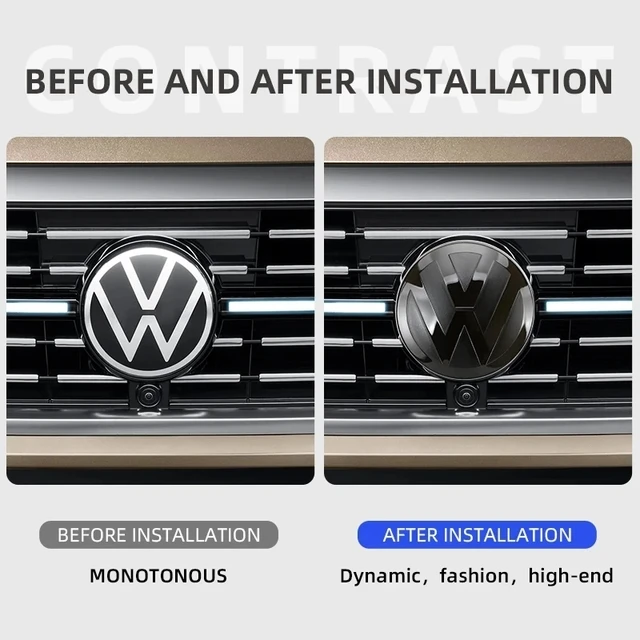 VW Car Front Grill Rear Trunk Emblem Lid For VW GTI Polo Golf MK6 MK7 MK8 Passat B6 B7 B8 B9 Tiguan CC T-ROC Arteon Jetta ID.3 2