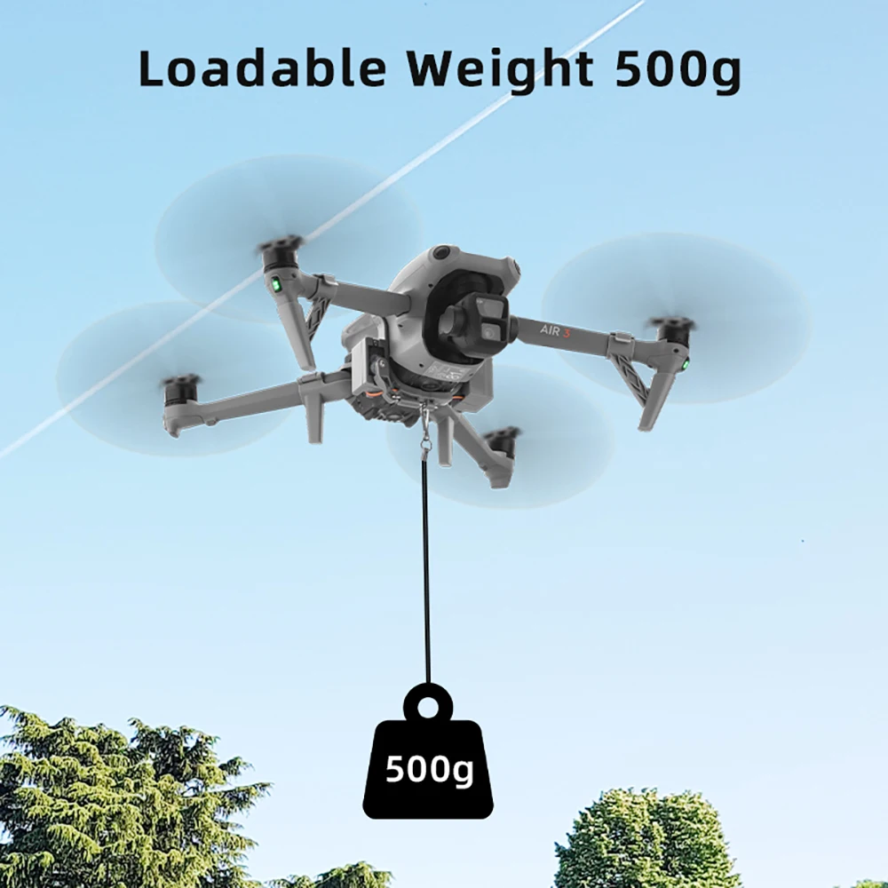 Sistema Airdrop para Dji Air Drone Dispositivo Parabólico Remoto Isca de Pesca Presente de Casamento Entrega Life Rescue Thrower Landing Gear - Image 2