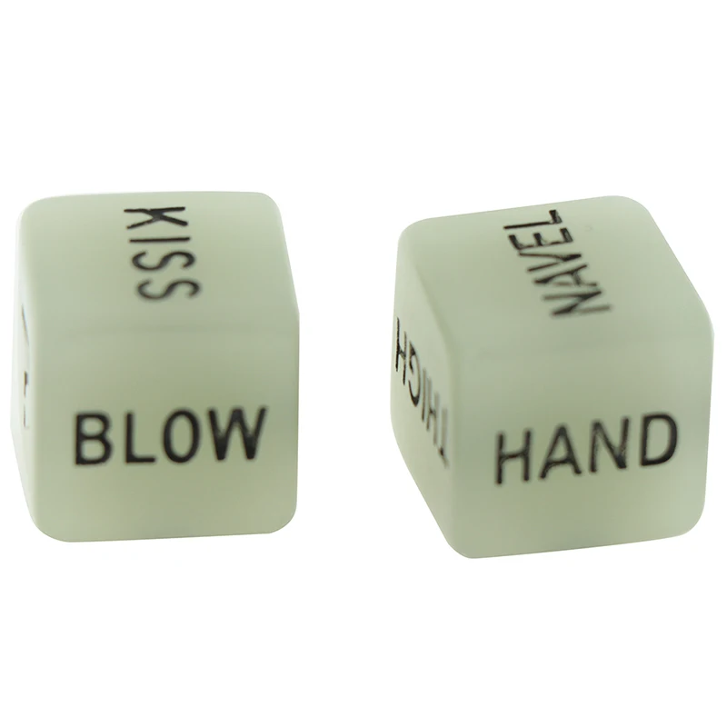 1Pair Erotic Dice Game Toy Sex Party Fun Glow in Dark Luminous Adult Toys