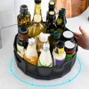 360 Degrees Rotating Plastic Storage Rack Bathroom Toiletries Storage Rack Kitchen Edibles Oil Seasoning Bottle Storage Tray 1