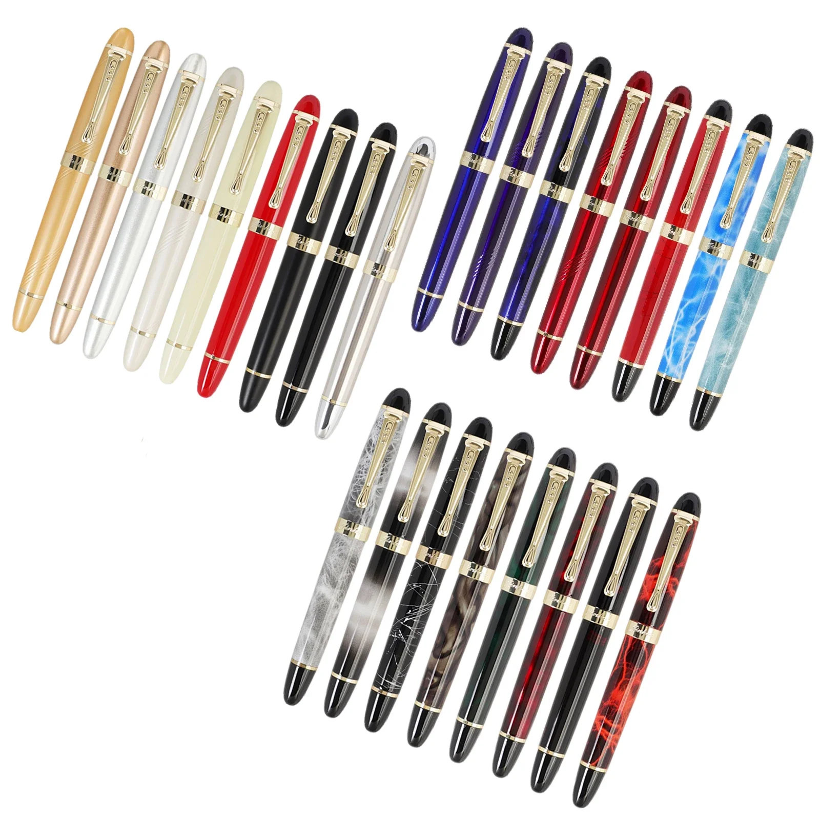 New Jinhao X450 Luxury Fountain Pen beautiful High Quality Metal Inking Pens smooth writing Office School Supplies gifts pen 3