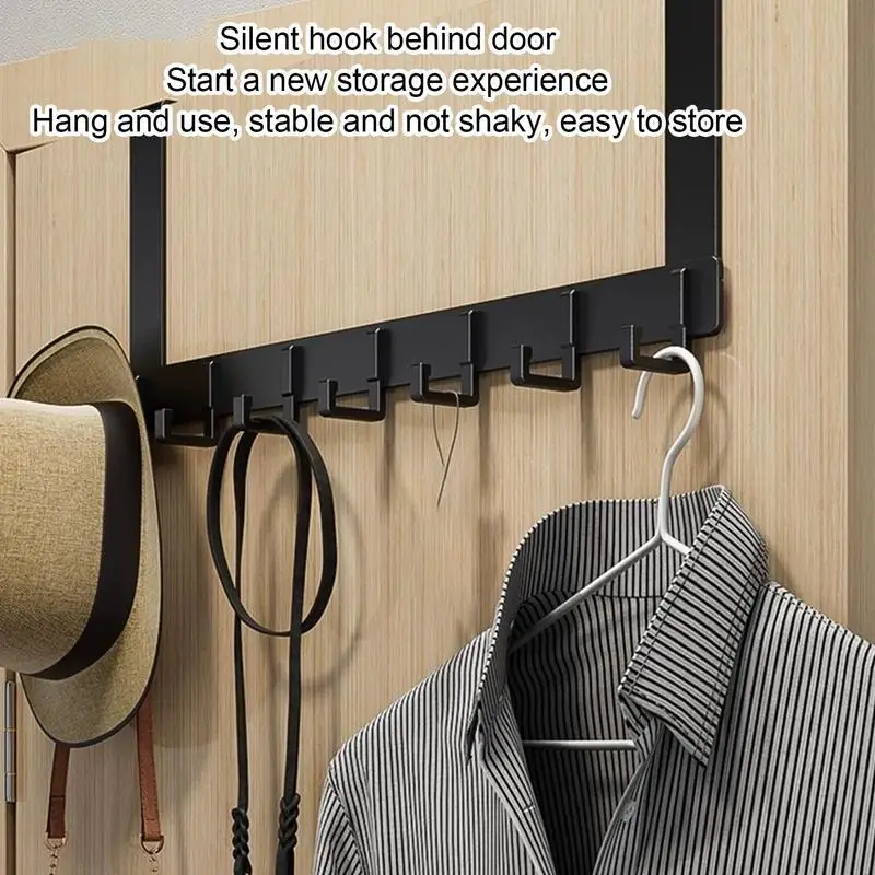 Door Behind Hook Storage Wall Hanging Clothes Hanger Coat Hook Punch-free Hanger Bedroom Organizer Storage Kitchen Accessories