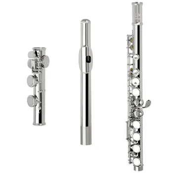 SLADE 16 Closed Open Holes C Key Professional Transverse Flute Concert Musical Instrument with Box