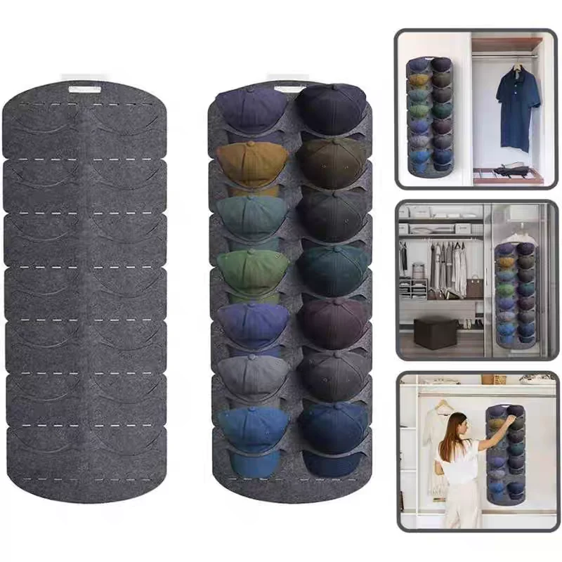New-Felt-Hat-Storage-Rack-Cap-Holder-Wall-Bag-Clip-Organizador-Closet ...