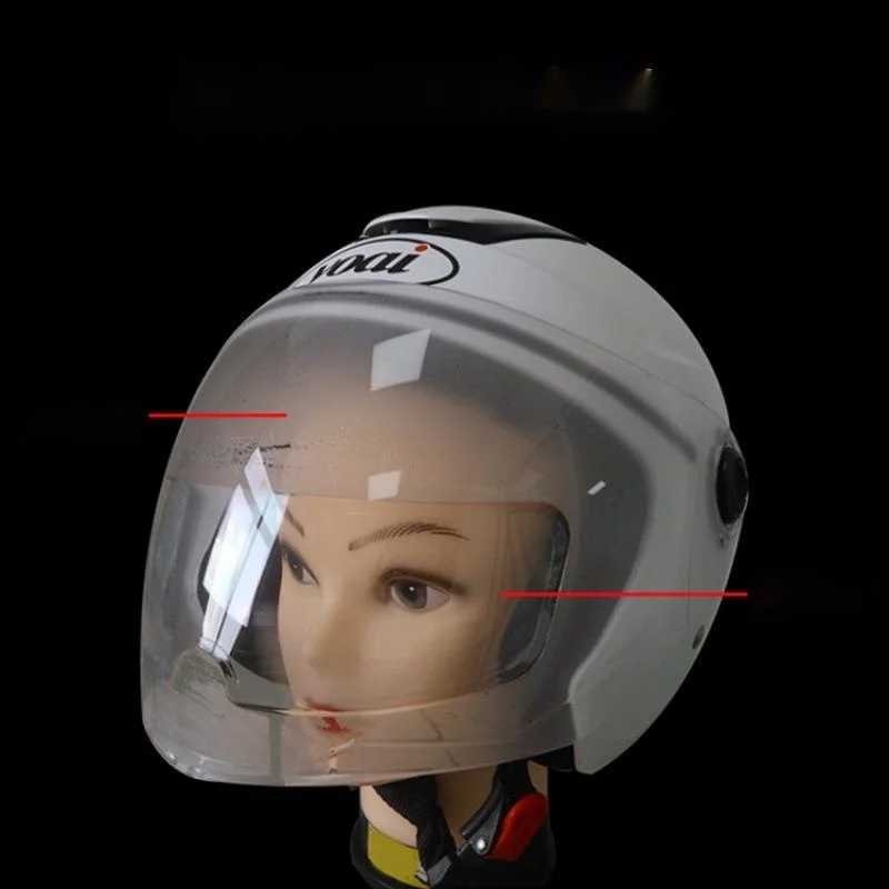 Capacete de segurança para motocicleta elétrica de alta definição com lente antiembaçante, película à prova de chuva, adesivo à prova d'água, universal_voghion.com