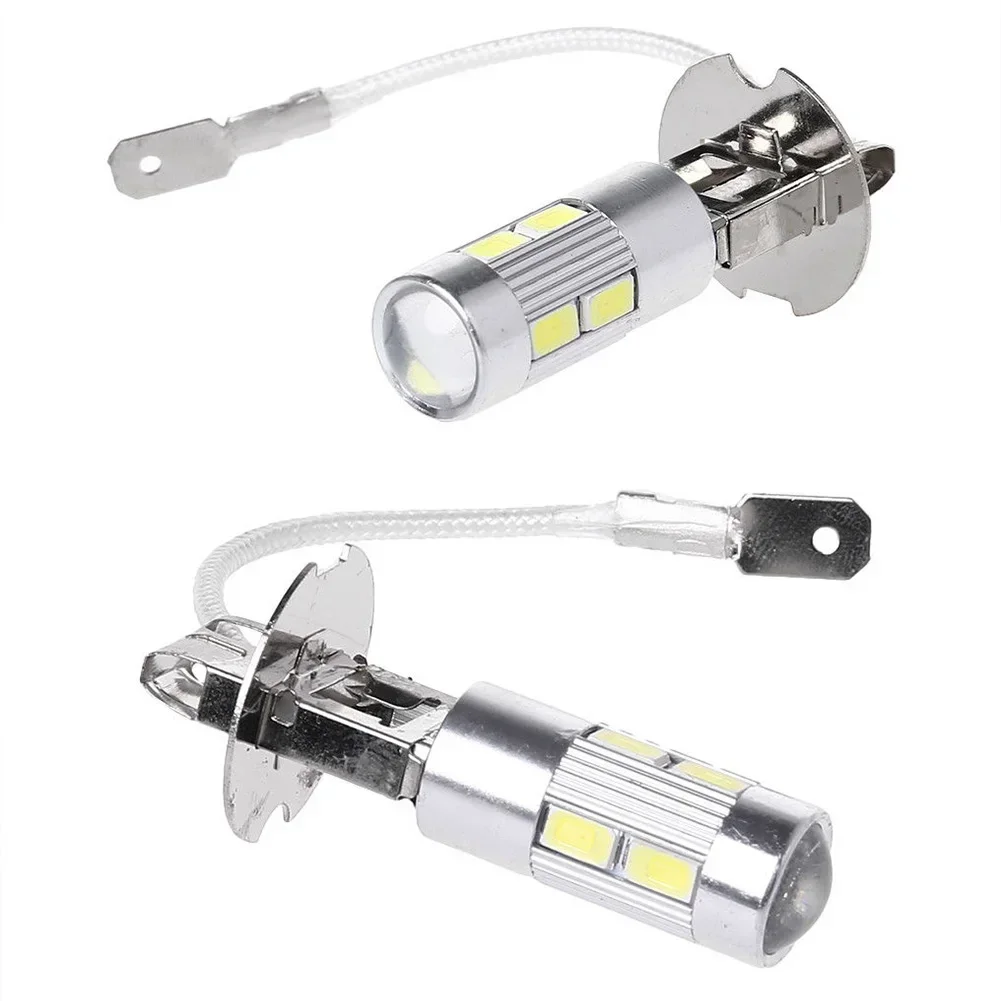 2개 자동차 라이트 H3 LED 고출력 안개 주간 주행 전구 10SMD 5630 5730 밝은 자동차용
