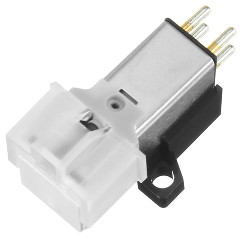 턴테이블 헤드쉘이 있는 카트리지 스타일러스 축음기 턴테이블 축음기 LP 비닐 바늘용 4핀 접점 HOT