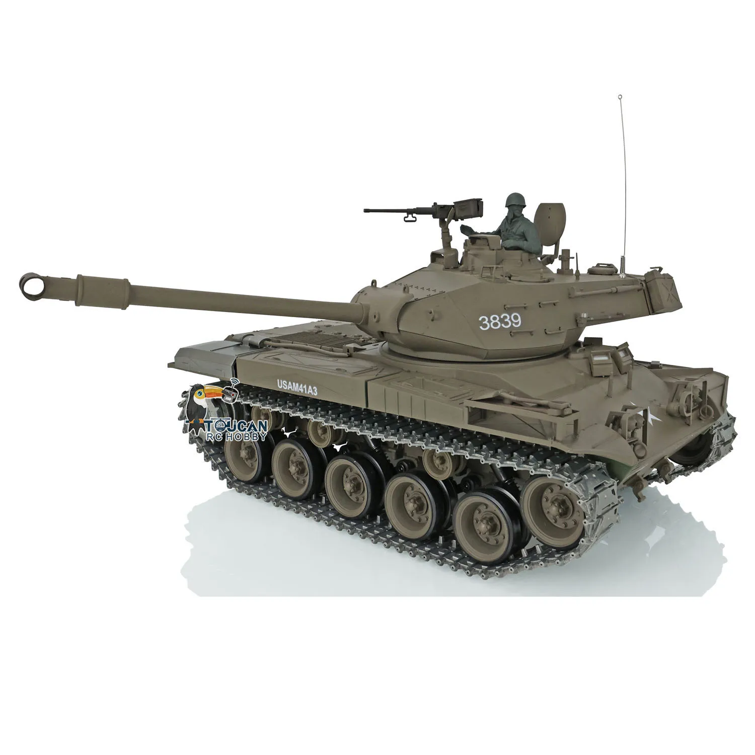 Henglong Upgraded Ver 1/16 Scale 7.0 Walker Bulldog RC Tank PV 3839 360 Turret BB Shooting Metal Tracks Toys TH17328-SMT7 4