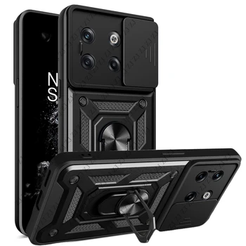 Per Oneplus 10T 5G Custodia Slide Camera Proteggi la copertura del telefono per One Plus 10T 10 T T10 OnePlus10T Armatura Antiurto Stand Custodie posteriori