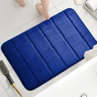 Bathroom Coral Velvet Anti-skid Mat,Quick Water Absorption,Dry Machine Washing,Toilet Mat,SoftComfortable, Easy Mat Bathroom Use 2