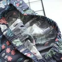 Spring and autumn ladies cute cartoon floral viscose fiber pajamas two-piece long-sleeved home service cotton summer thin shorts - Image 6