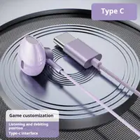 #Type C&3.5mm Wired Earphones In-Ear Headphones 9D Hifi Stereo Headset Noise Reduction Gamer Earbuds Handfree in mic for Samsung 2