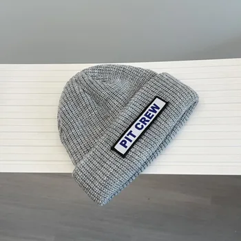 Baby Autumn Winter Knit Hat Letter Print Beanie For Newborn Rib Knitted Cap for Toddler Girls Boys Warm Hat Baby Accessories 6