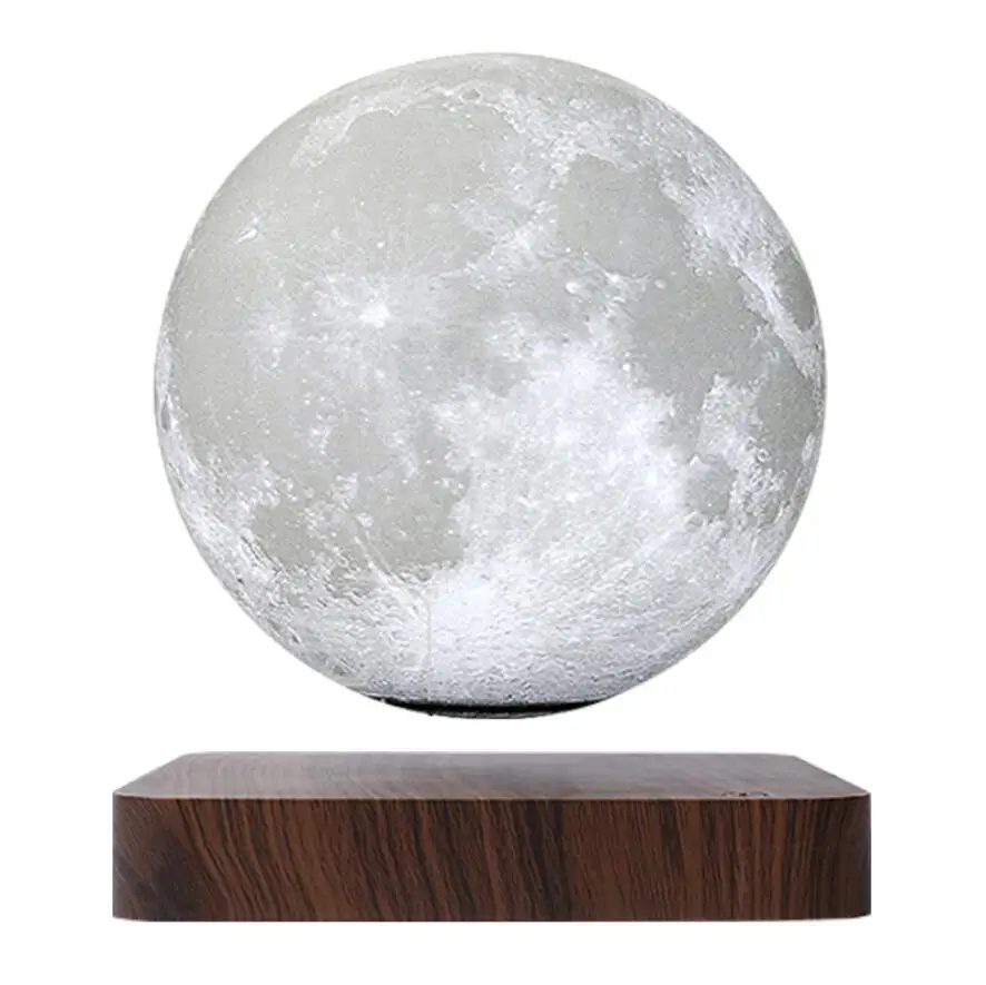 

2021 Magnetic Suspension Moon Night Light Floating Spinning in Air Freely Unique Gifts Home Decoration Holiday Lights Moon Lamp