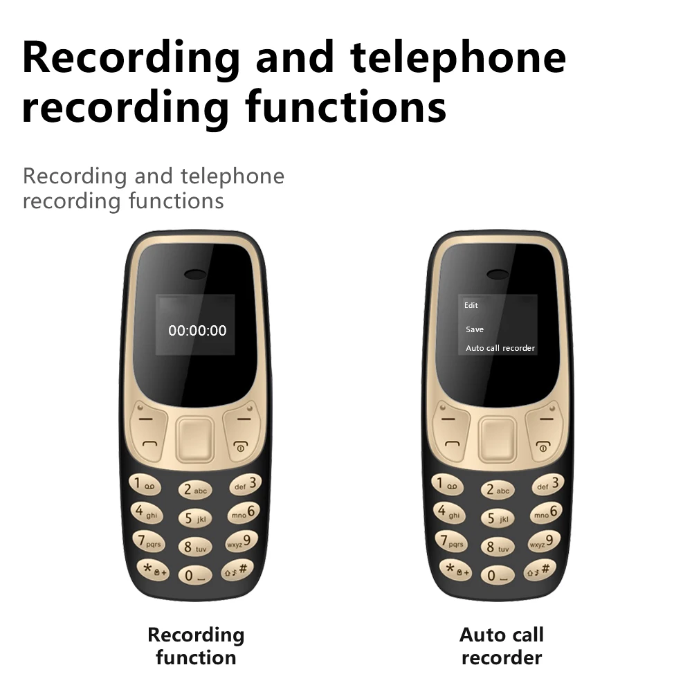 SERVO BM10 Mini Feature Phone Dual SIM Dual Standby Voice Dialing Low Radiation Mp3 Player With Earhook Pocket Cellular Phone 6