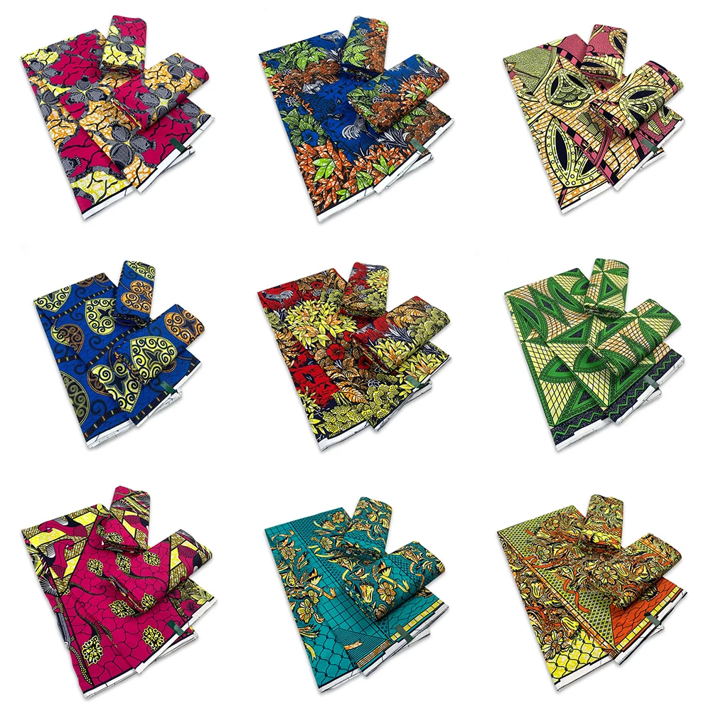 African Wax Prints Fabric 6Yards African Cotton Batik Ankara Fabric For Dress F08 african wax fabric