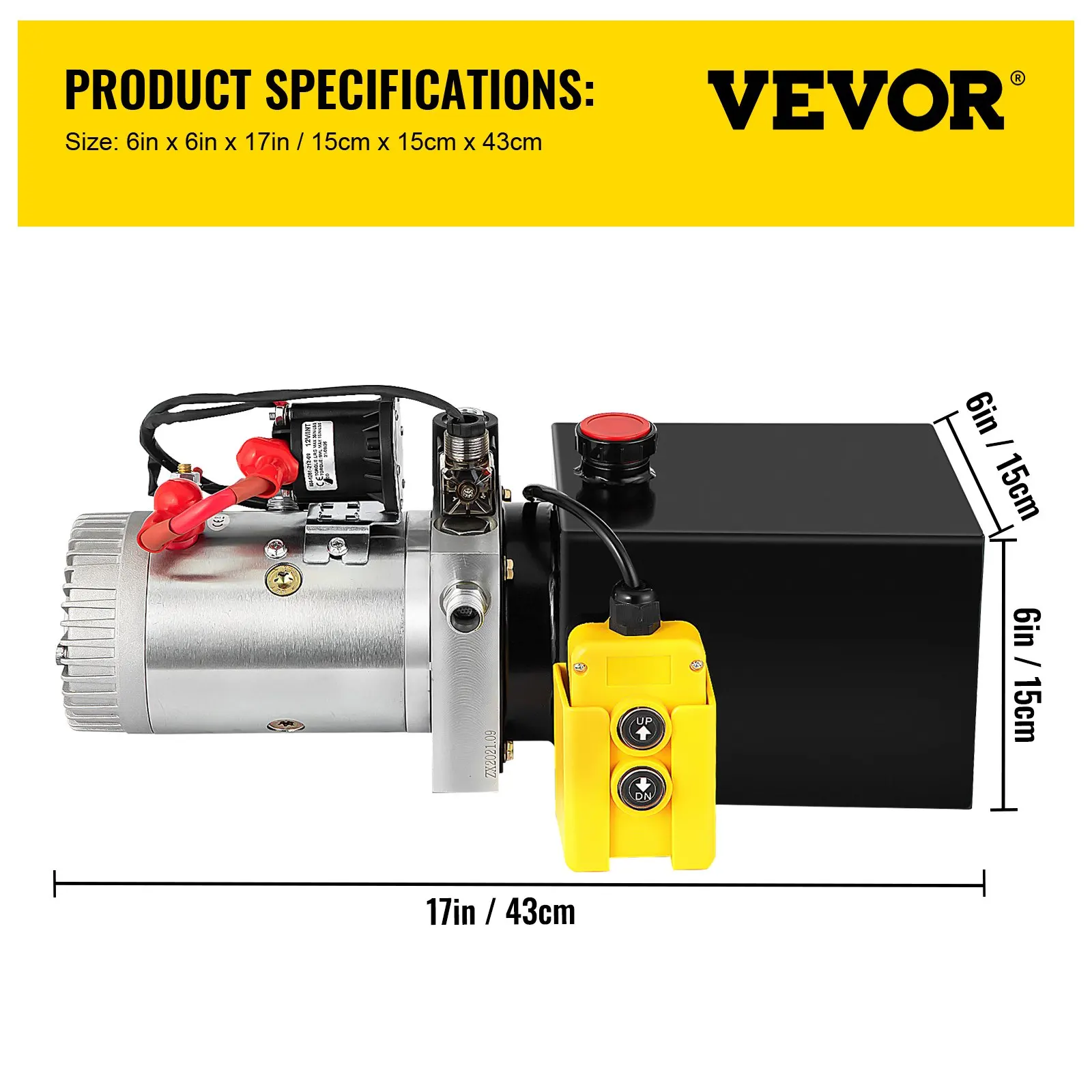 Vevor car jack hydraulik pumpe 12v dc einfach wirkend 4 quart dump