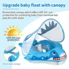 Swimbobo Baby Float with Canopy Kids Swim Pool Accessories  Summer Toys Inflatable Float Waist Floating r Kids Swim Training 6