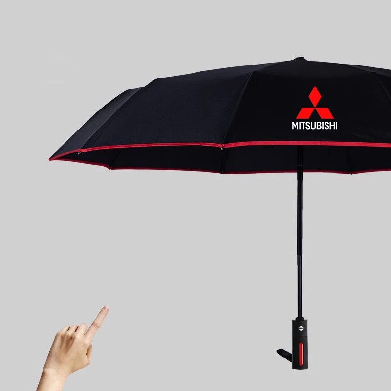 For Mitsubishi Outlander Pajero Asx Colt Lancer EX Evolution X L200 Ralliart Car Automatic Folding Windproof Sunshade Umbrella